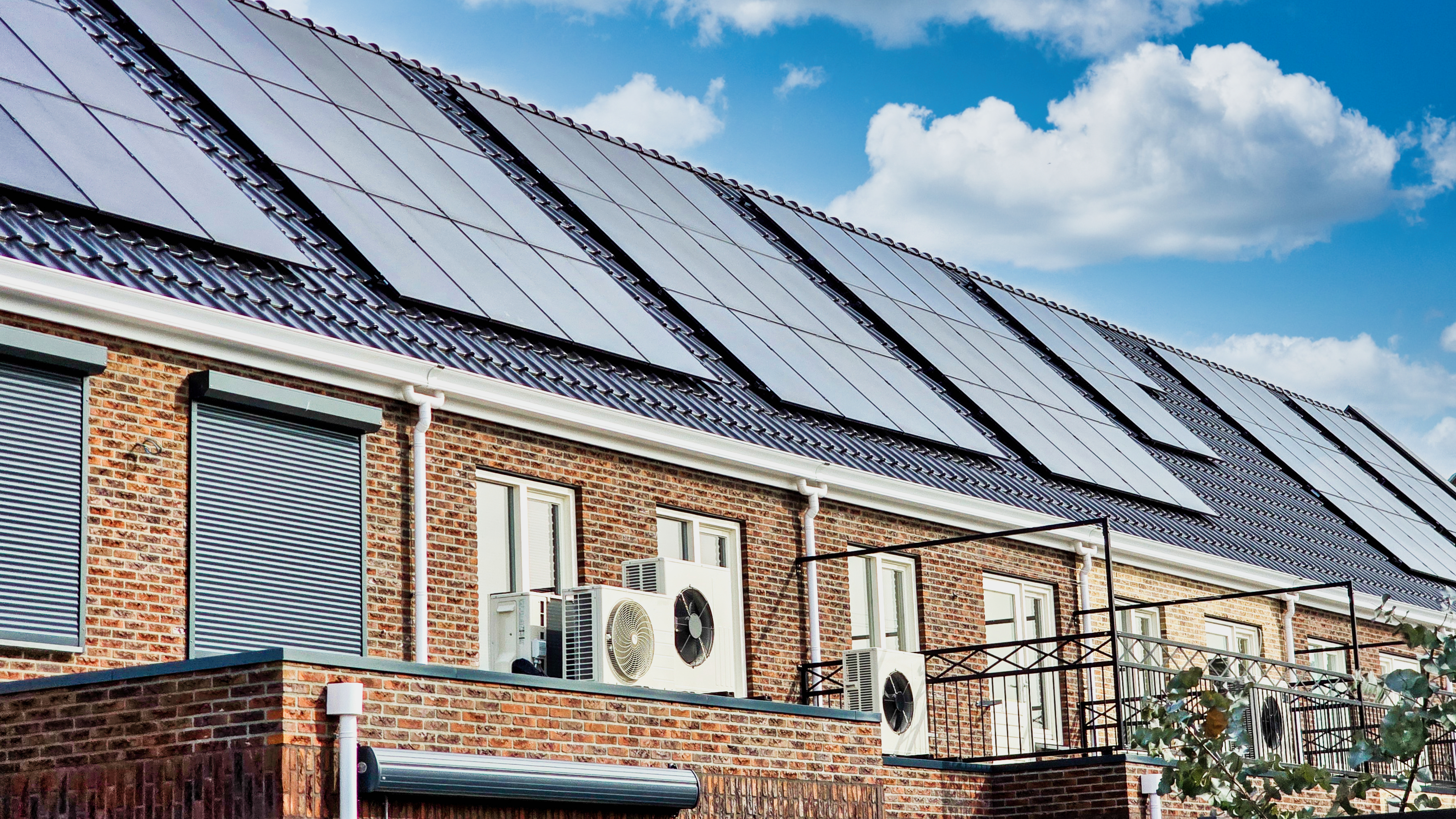 Solar panels installed on a residential roof generating clean energy